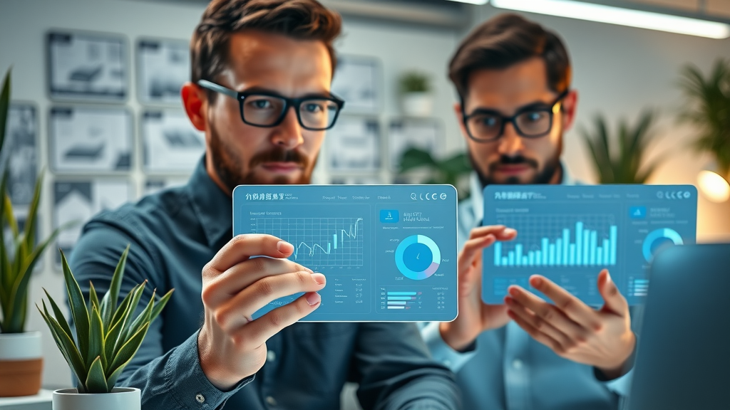 AI marketing tool dashboards in a Denver contractor office showing SmartAd, BuildGenie Pro, LeadFlow AI, OnsiteViz in use for 2025