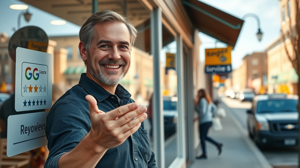 small business aurora colorado google reviews badge storefront vibrant street scene