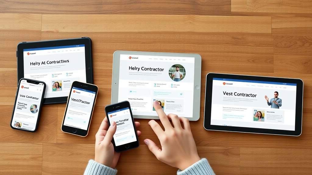 Clean UI design of a contractor