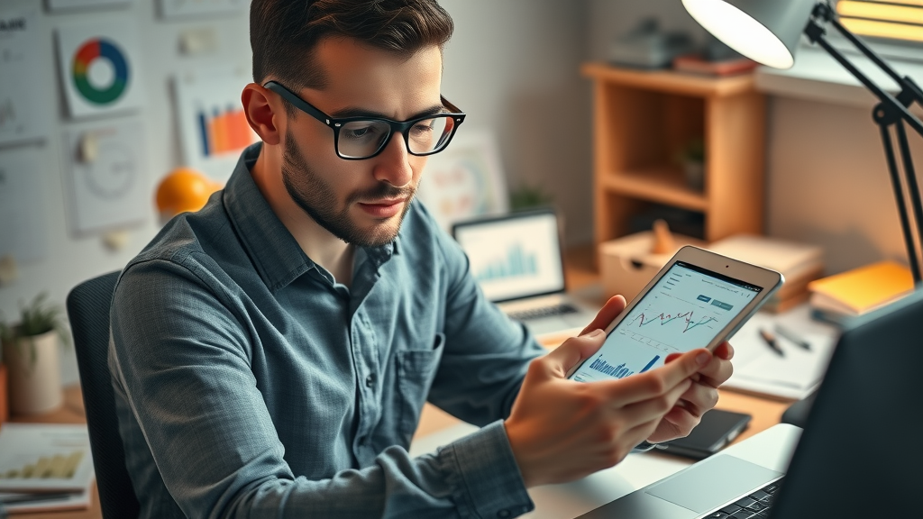 Web designer evaluating contractor