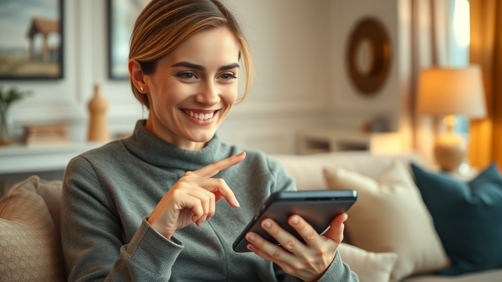 Satisfied customer leaving a five-star review through a mobile-friendly website - contractor reputation on mobile web