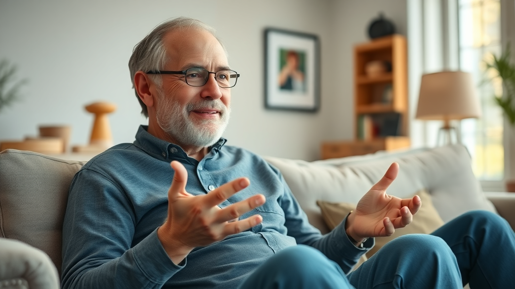 Homeowner sharing positive experience—authentic video testimonial