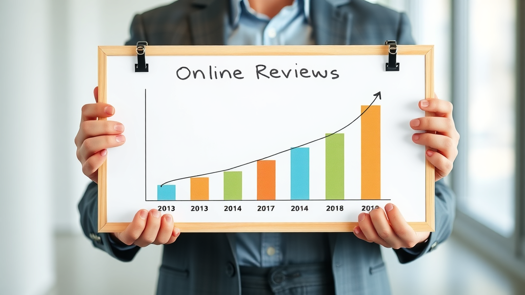 Infographic bar graph illustrating steady review growth over 90 days in review growth case study
